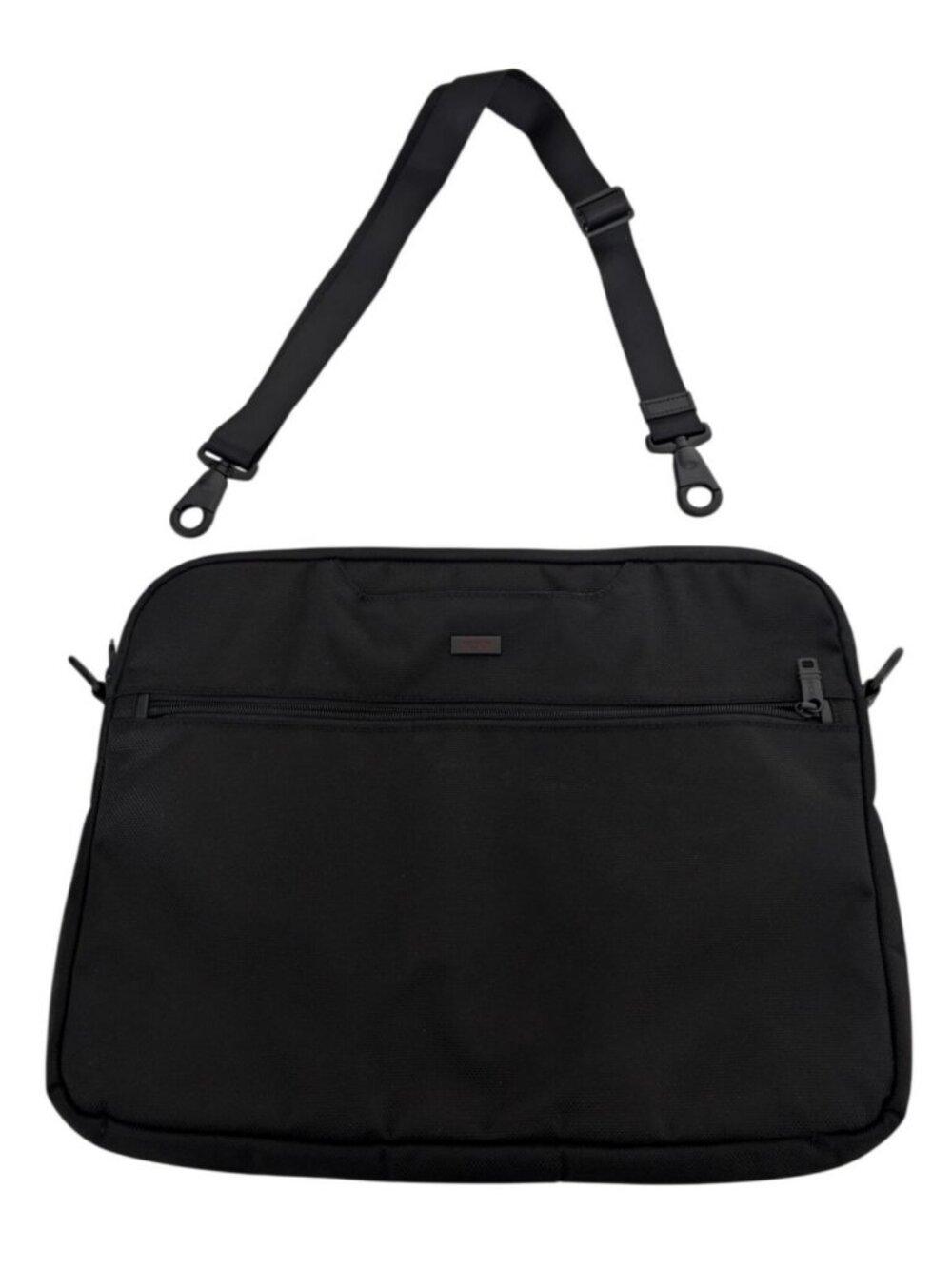 TUMI Black Nylon Laptop Tote Briefcase Crossbody Messenger Bag Strap 12x15.5